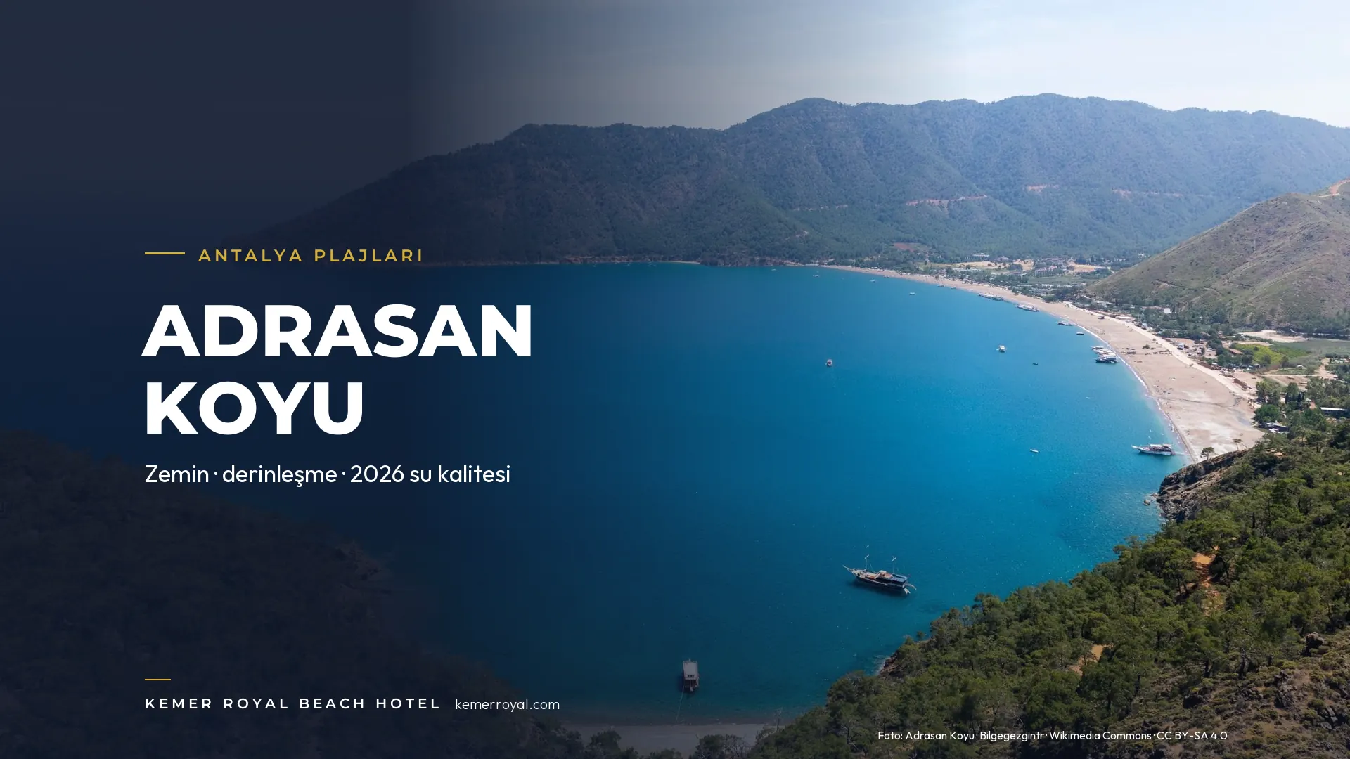Adrasan Plajı (Kumluca): Zemin, Derinlik ve 2026 Su Kalitesi