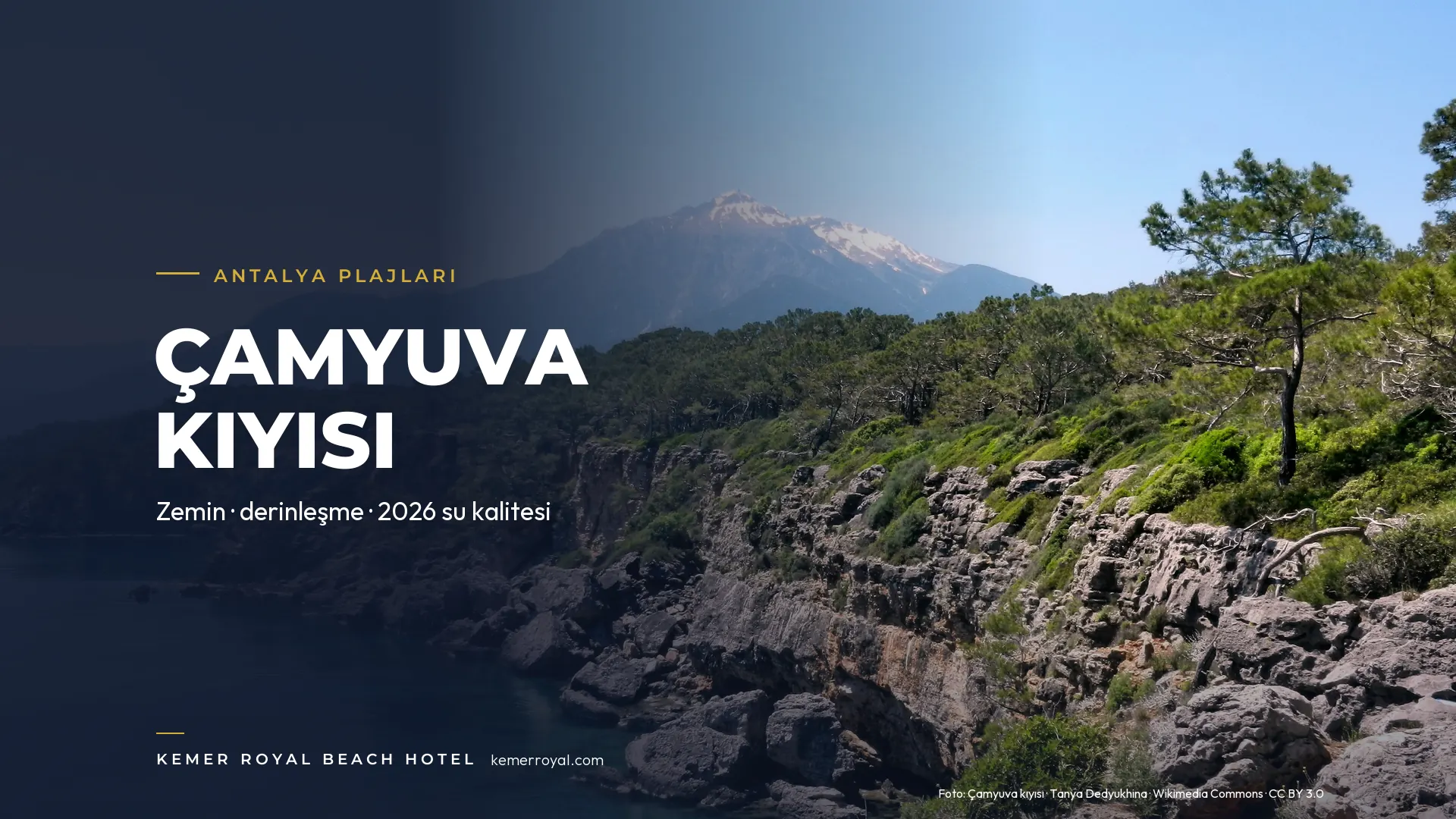 T.C. Kültür ve Turizm Bakanlığı Çamyuva Halk Plajı (Kemer): Zemin, Derinlik ve 2026 Su Kalitesi