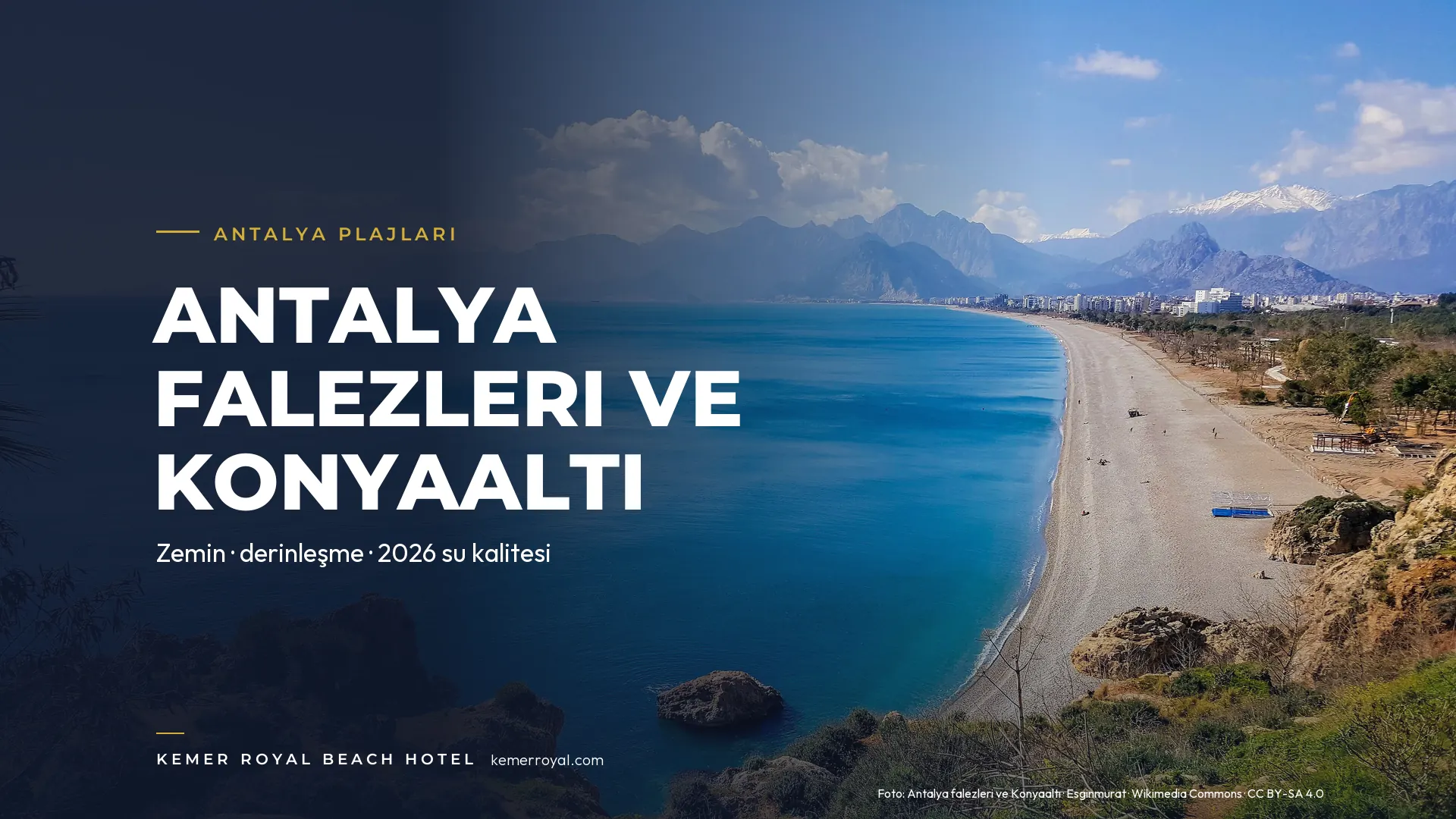 Erenkuş Plajı (Muratpaşa): Zemin, Derinlik ve 2026 Su Kalitesi