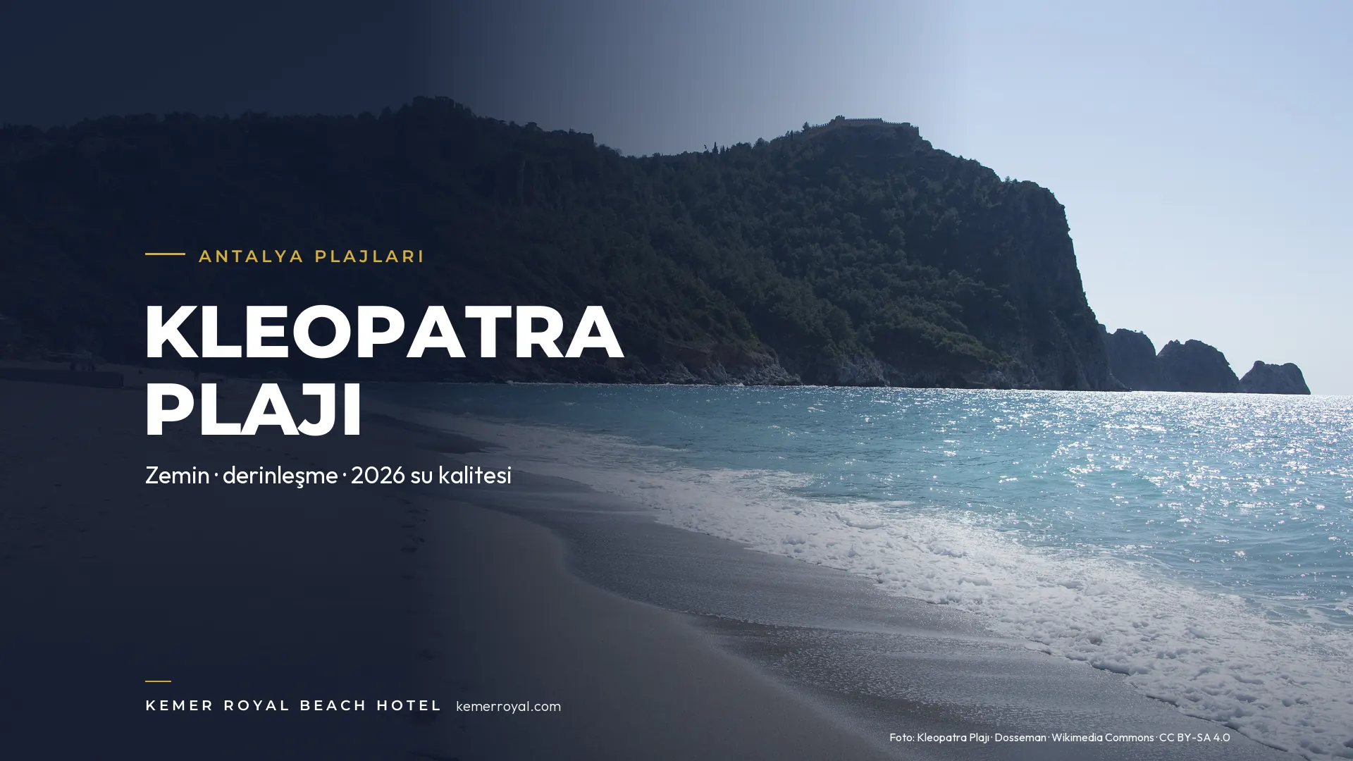 Kleopatra Batı Halk Plajı (Alanya): Zemin, Derinlik ve 2026 Su Kalitesi
