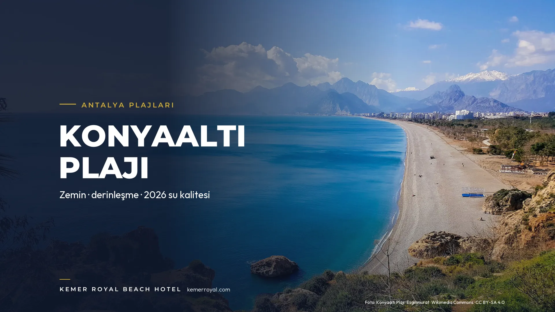 Antalya Büyükşehir Belediyesi – Sarısu Halk Plajı (Konyaaltı): Zemin, Derinlik ve 2026 Su Kalitesi