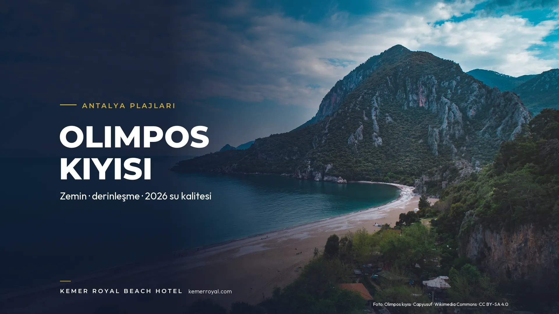Olimpos Plajı (Kumluca): Zemin, Derinlik ve 2026 Su Kalitesi