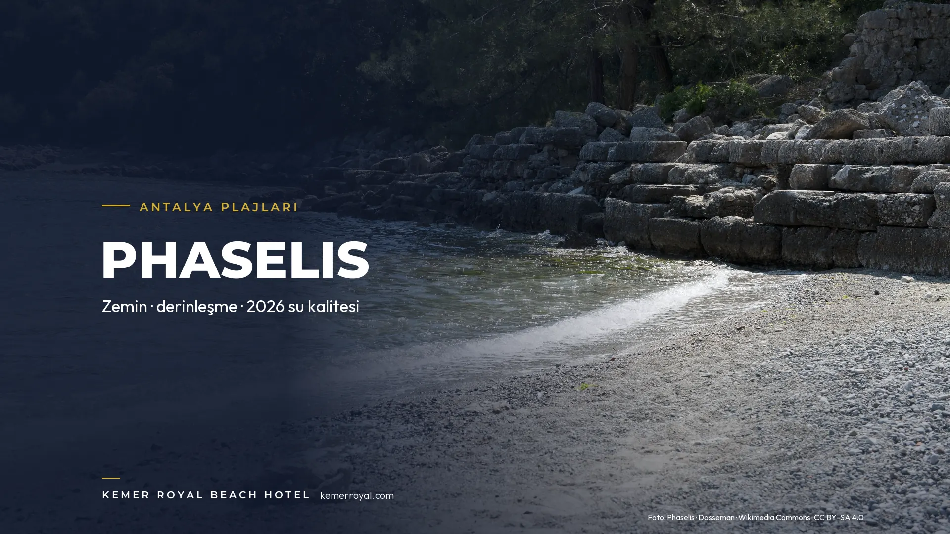 Phaselis Koyları (Kemer): Zemin, Derinlik ve 2026 Su Kalitesi