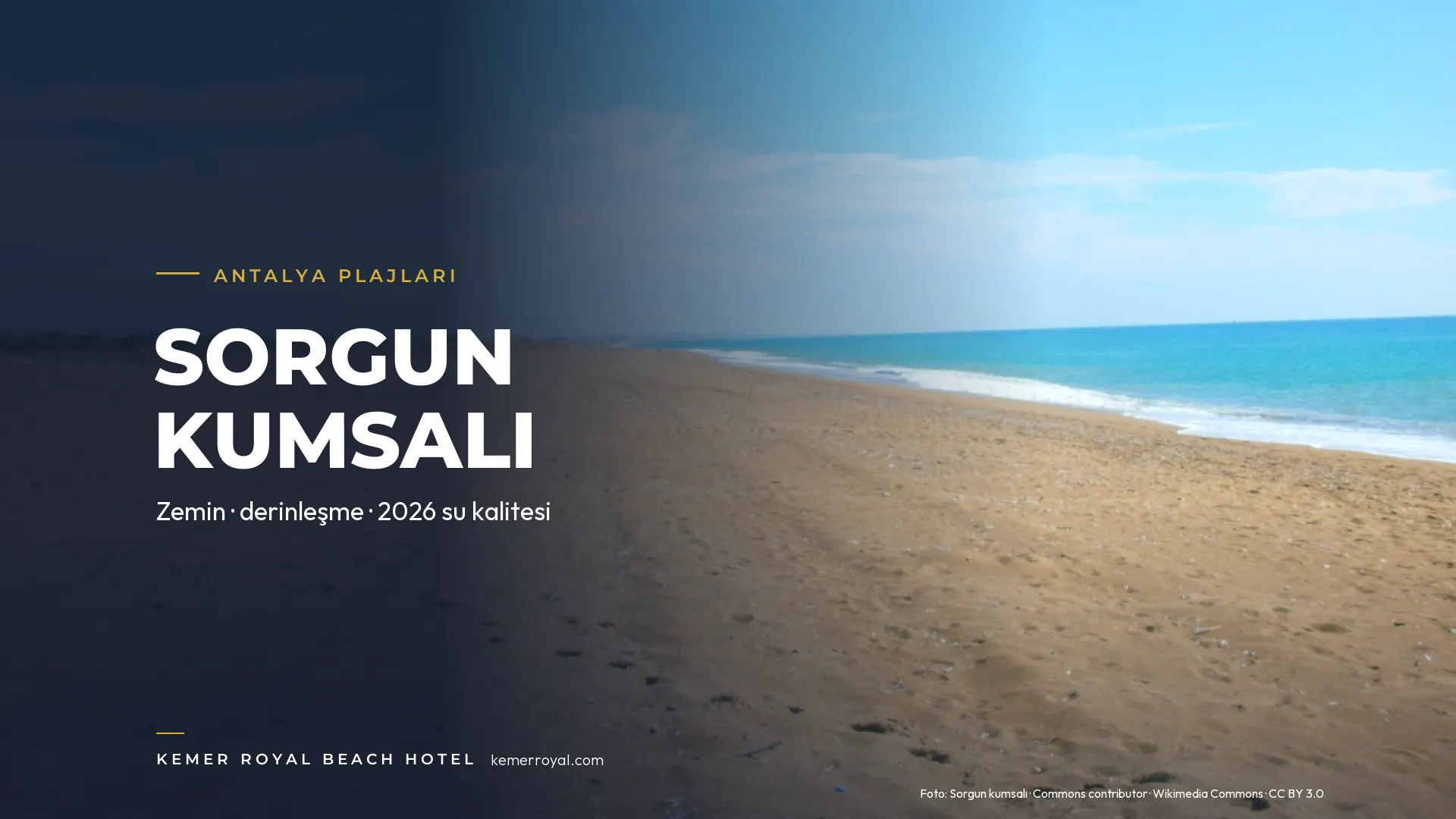 Monachus Family Resort Sorgun Plajı (Manavgat): Zemin, Derinlik ve 2026 Su Kalitesi