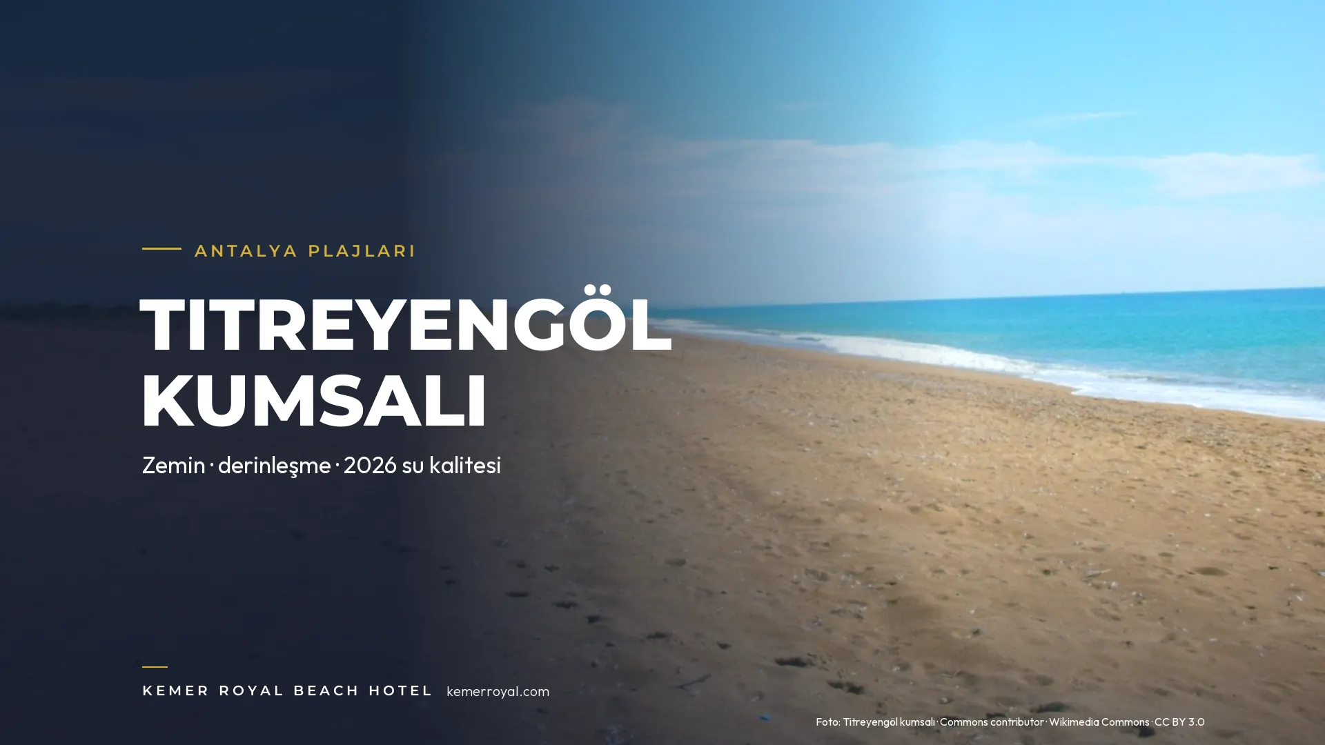 İncekum Beach Resort Hotel (Manavgat): Zemin, Derinlik ve 2026 Su Kalitesi